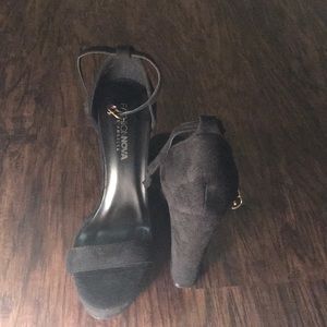 Black platform heel